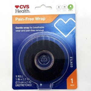 CVS Wrap 1"x2.2YDS Healthcare Breathable 1 Roll Black Gentle Unstretched NWT